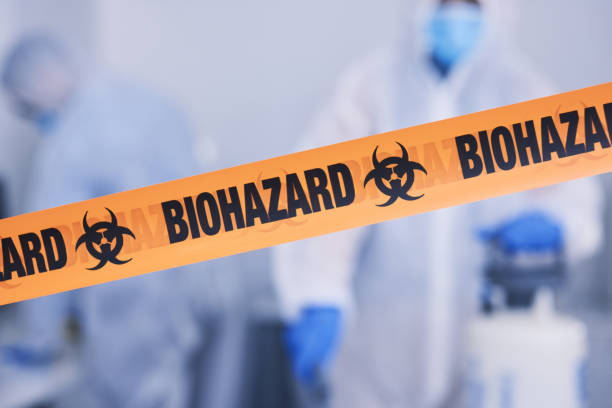 Professional Biohazard Cleanup technician working in Rosharon, TX